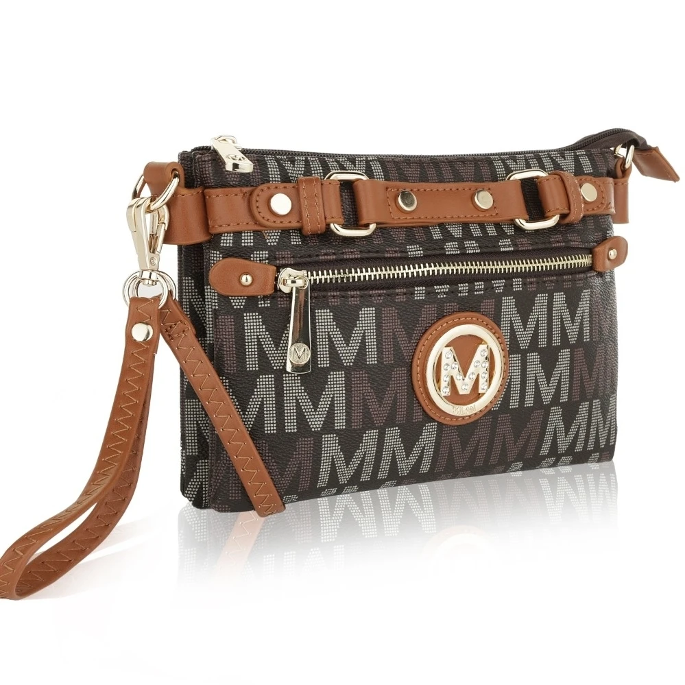 Mia K Farrow Logo Print Wristlet Bag, Multiple Colors