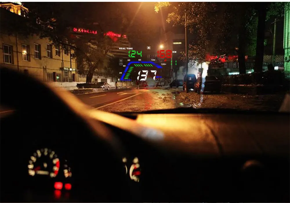 Универсальный Q7 5," мульти Цвет Авто HUD gps головой вверх Дисплей Speedometers панель управления предупреждением лобовое стекло проектов