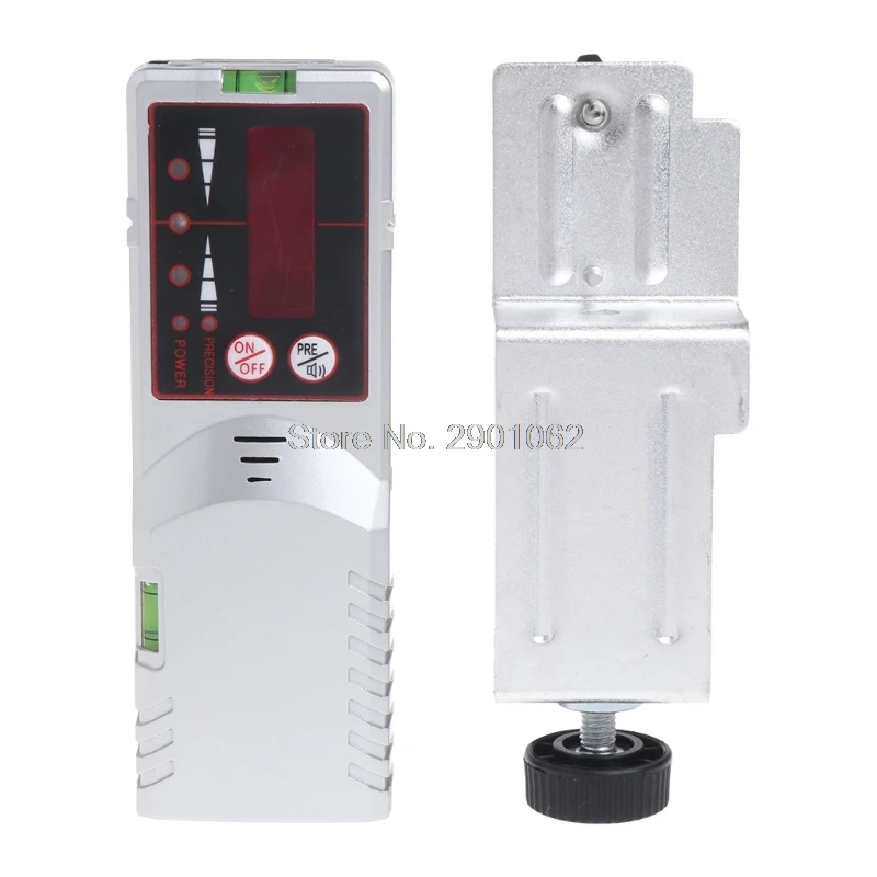 

Level Laser Detector Red Beam Light 635nm Cross Line Outdoor Receiver with Clamp #0327#