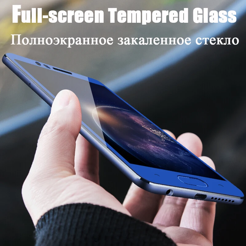 Закаленное стекло Tomkas для huawei P8 P9 Lite 2017 Honor 8 P10 9 Защитное экрана полное покрытие