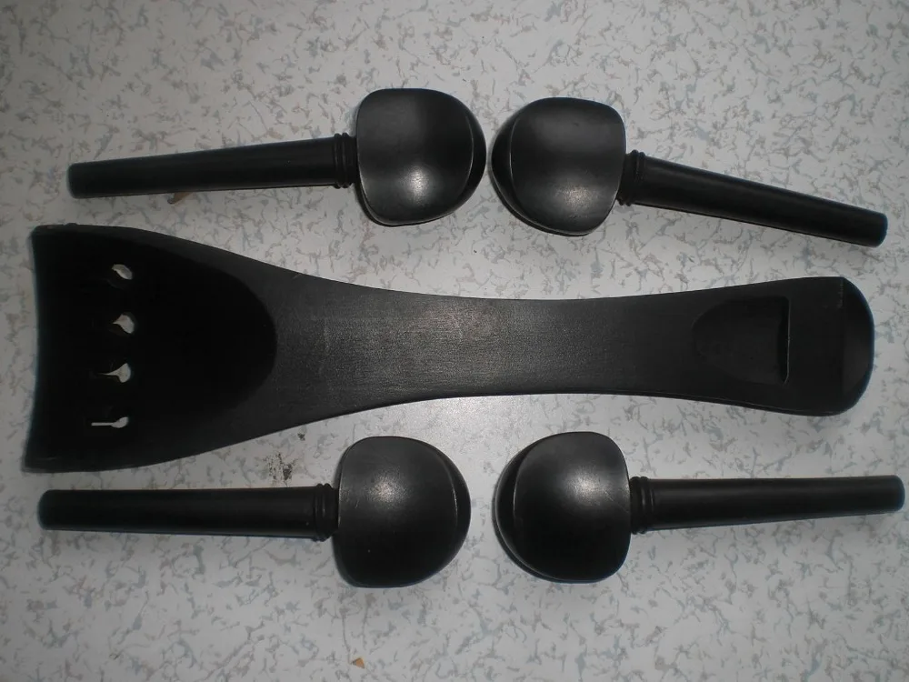 

1 Set Black Jujube Cello fitting including cello tail piece and cello pegs 4/4