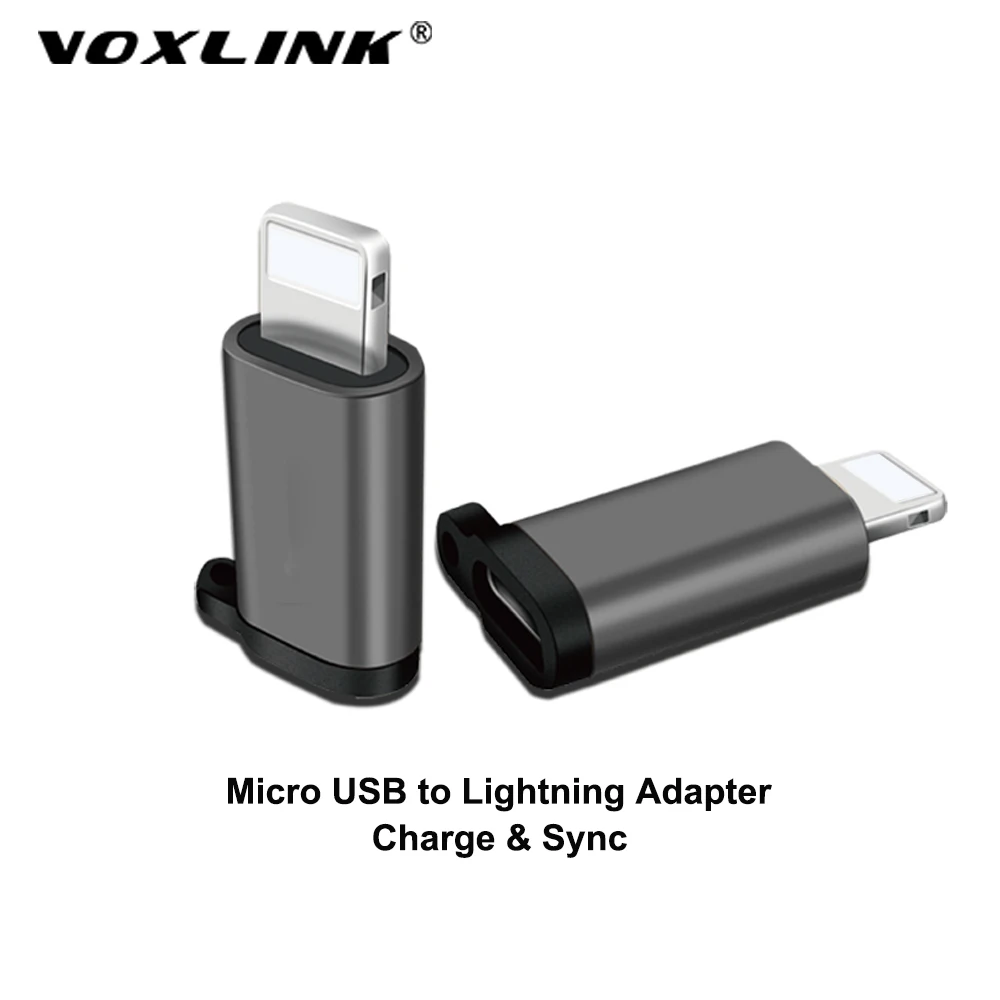 

VOXLINK Mini Micro USB To Lighting 8 Pin For Apple Adapter With Key Chain For iphone X XS XR 6 7 Plus Sync Charger OTG Converter