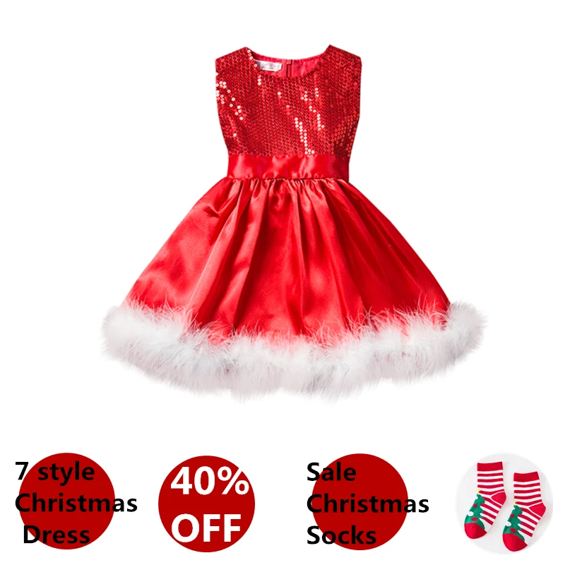 Baby Girls Kids Christmas Party Red Dress Children New Year Dresses For Girl 2 6T Winter Clothing Costume Roupas Infantis Menina Baby Girls Kids Christmas Party Red Dress Children New Year Dresses For Girl 2 6T Winter Clothing Costume Roupas Infantis Menina