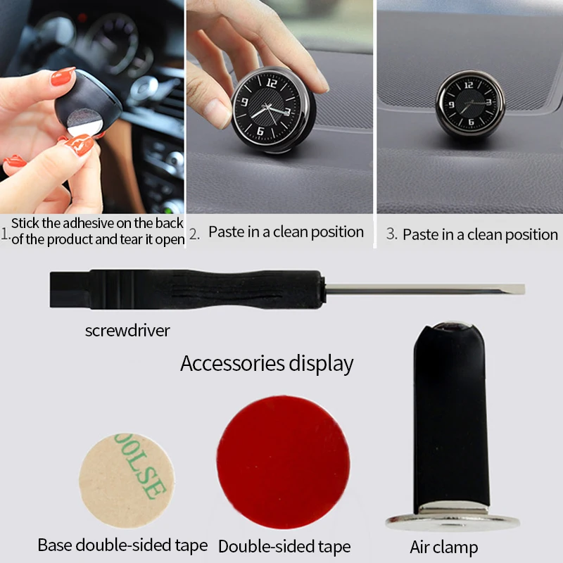 Luminous Car Dashboard Clock Digital Quartz Mini Automobile Decoration Clip Air Vent Universal For Audi BWM Interior Accessories Luminous Car Dashboard Clock Digital Quartz Mini Automobile Decoration Clip Air Vent Universal For Audi BWM Interior Accessories