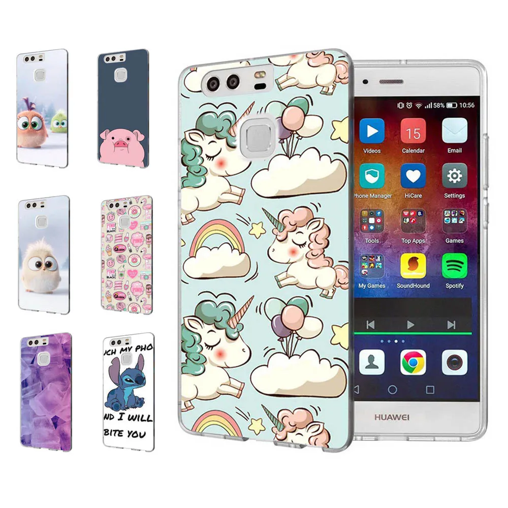 For Huawei P9lite/P8 Lite 2016 2017 Y5 II 2 Y5ii / Y6 Compact Honor 5A LYO-L21 Soft TPU Silicone Pattern Clear Case B008 |