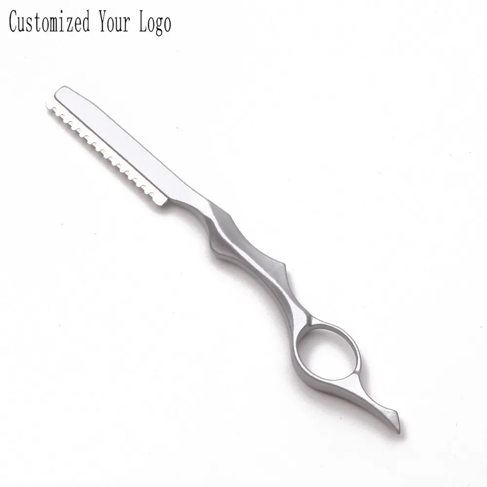 17.5cm 1Pcs Customized Logo Professional Sharp Barber Razor Blades Hair Razors Hair Cut Cutter