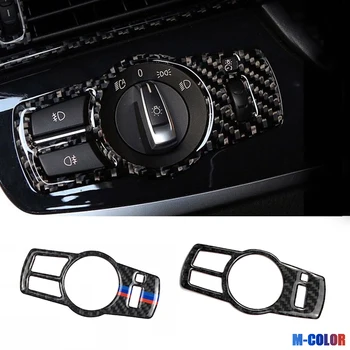 

For BMW F10 F07 F01 F25 F26 Interior Carbon Fiber Headlight Switch Buttons Cover Trim Car Styling Stickers 5 Series Accessories