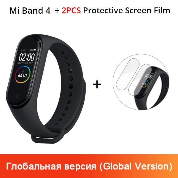 GV N Film Xiaomi mi Band 4 новейший музыкальный Смарт mi band 4 браслет пульсометр фитнес 135 мАч цветной экран Bluetooth 5,0 - Цвет: GV N Film