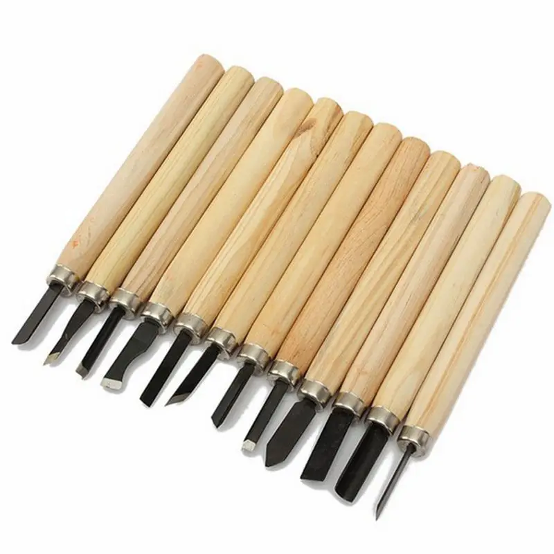 12 in 1 Woodworking Carving Tools Carve Chisel Tool Long Handle
