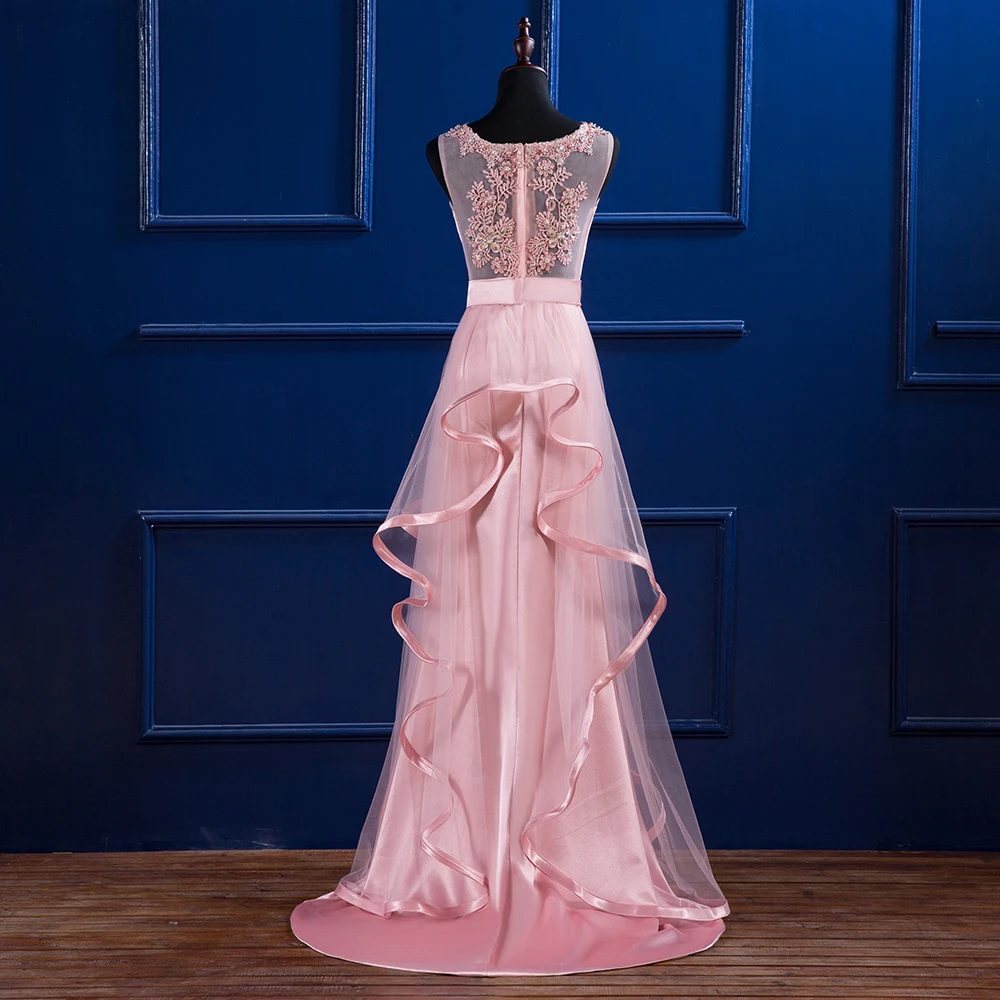 Вечерние платья 2019 вечерние с круглым вырезом элегантный длинный формальный