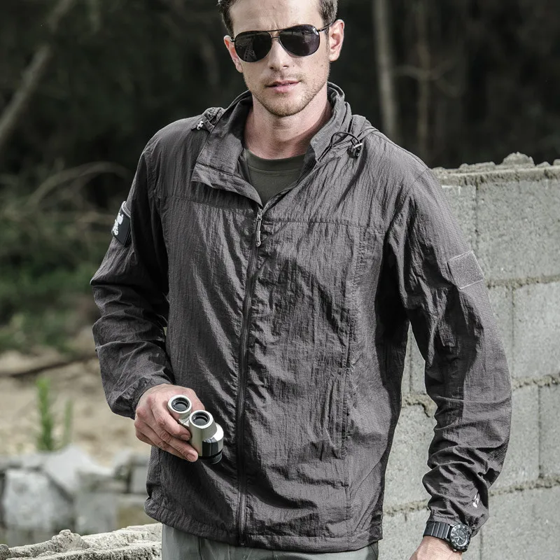  Tactical Lightweight Skin Jacket Men Summer Sun Protective Breathable Coat Portable Waterproof Jack