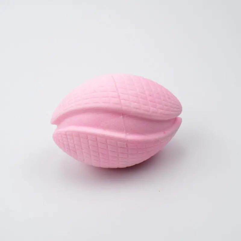 Pink Новая игрушка для домашних животных молочный аромат Чистка Поролоновый футбольный TPR экологически чистый нетоксичный тренировочный собака моляры Укус игрушка для собак - Цвет: Pink