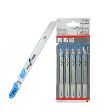 Cuchillas de sierra de calar T318A HCS, curvadas, Extra largas, para corte de Metal, longitud de 132mm, 5 uds.