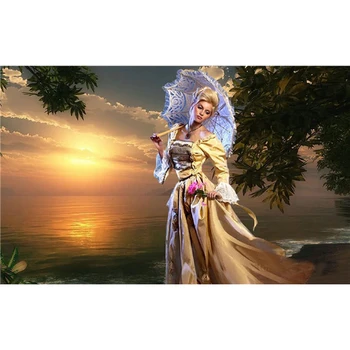 

K078 YIKEE An umbrella woman diamond painting,large diy diamond painting,diamond painting full square new arrival