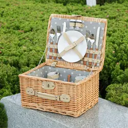 Большой садовый ящик для хранения Ретро Плетеная соломенная сумка коробка плетеная из ротанга бамбуковый чемодан