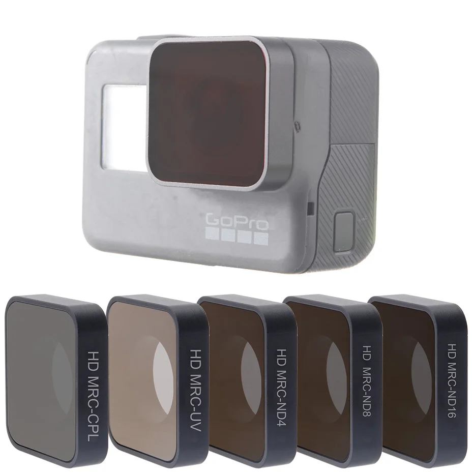 

FOTOFLY Go Pro Hero 5 6 7 Lens Accessories UV CPL ND 4 8 16 Neutral Density Filters Set For GoPro Hero5/6/7 Black Action Camera