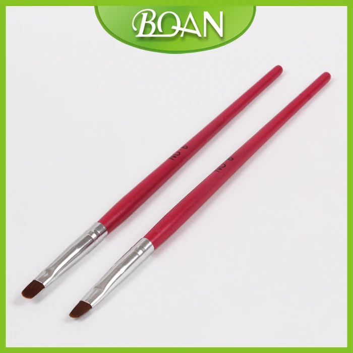 

30 Pcs Free Shipping 6# Gel Pen Wooden Nail Brush Artificial Gel Oval Nylon Hair Brush