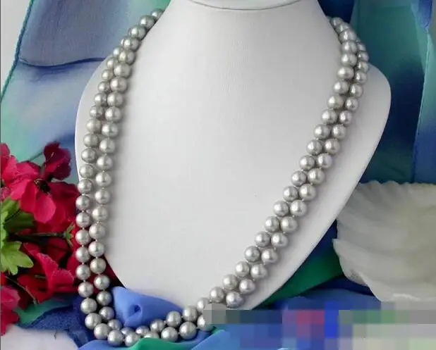 

song voge gem nanJ2292 GRAY ROUND FRESHWATER PEARL NECKLACE