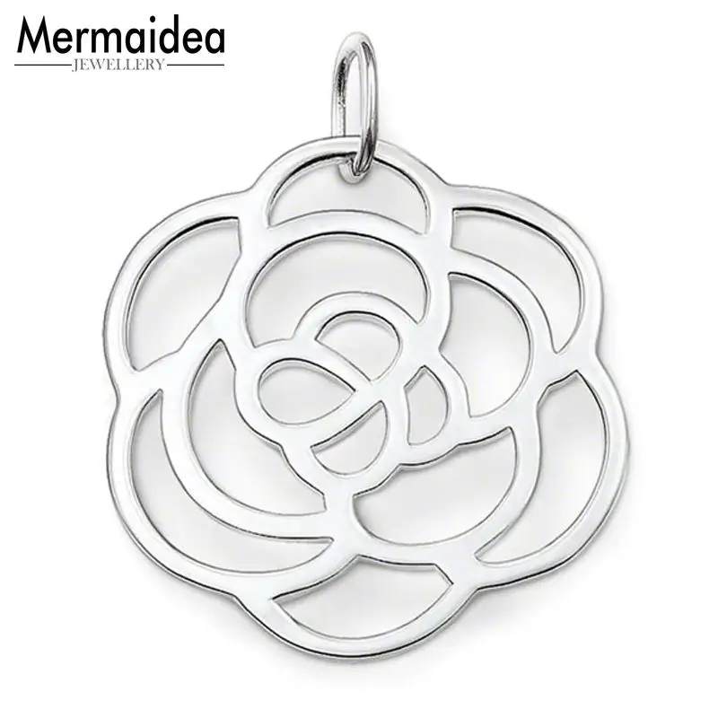 

Pendant Rose Flower Ornament 2019 Brand New Fashion Jewelry Style Bijoux Necklace Accessories Gift For Woman