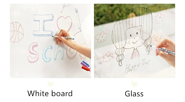 Marcador de Quadro Canetas de Vidro Desenho de Metal Cor de Caneta Lote Branco Quadro Apagável Scrapbooking Escola Escritório Suprimentos Eb973 48 Pçs - 8 6 High Quality Material escolar e de escritório