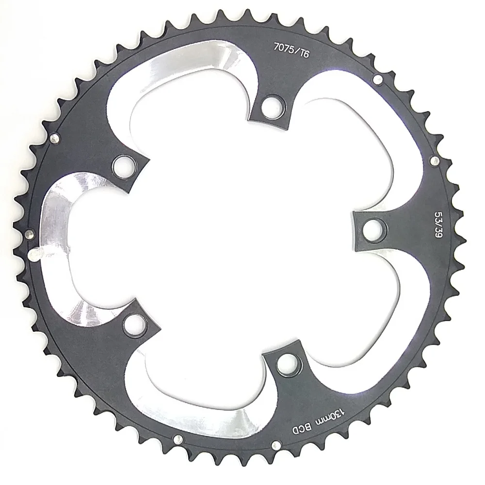 TRUYOU цепное колесо 53/39 T двойная плата BCD 130 Chainwheel Road велосипедная Звездочка