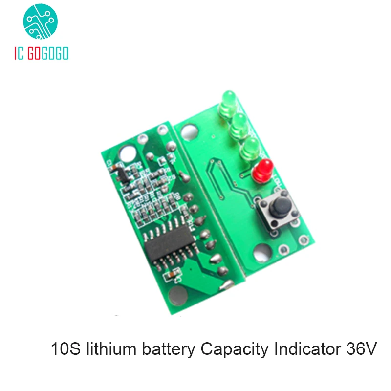 10S индикатор емкости литиевой батареи 36 В литий-ионные Lipo ячейки уровень мощности дисплей доска тестер метр с индикатором пониженного напряжения