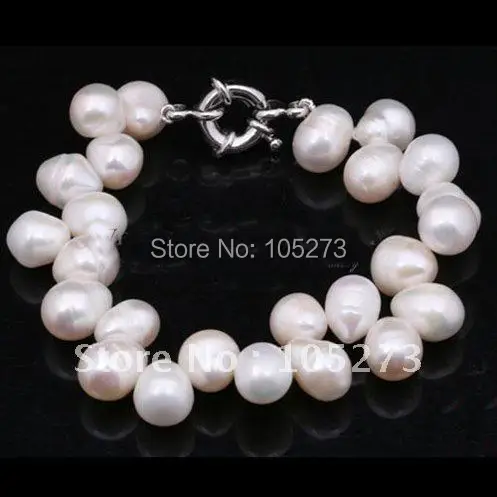 

7.5'Inchs AA 7-8MM Natural White Waterdrop Shape Cultured Freshwater Pearl Bracelet Wholesale New Free Shipping FN2299