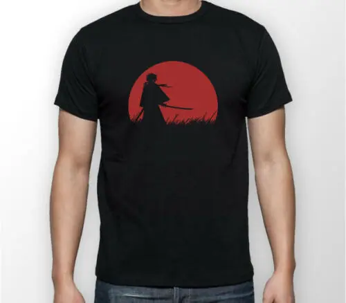 

Rurouni Kenshin Samurai X Moon Anime Manga Unisex T-Shirt Wholesale 2019 Hip Hop Brand New Clothing Short Sleeve Button Up Shirt