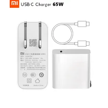 Оригинальное зарядное устройство Xiaomi USB-C 65 Вт Max Smart выход type-C порт USB PD Быстрая зарядка QC 3,0 Подарочный кабель