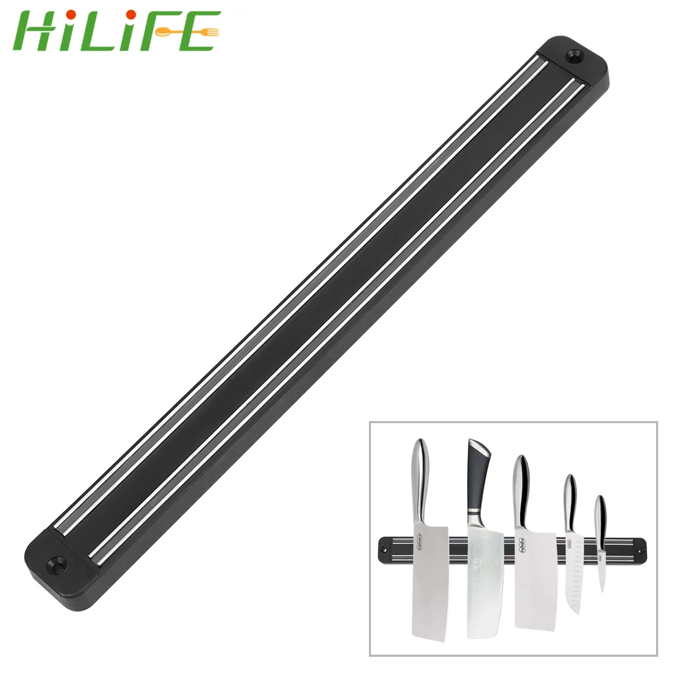 HILIFE черный настенный магнитный держатель для ножей Кухня блок хранения 33 см