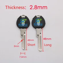 10 шт х Слот Болванка для ключа для мотоцикла дома замена лезвия-ключа Длина 45 мм 48 мм JF074
