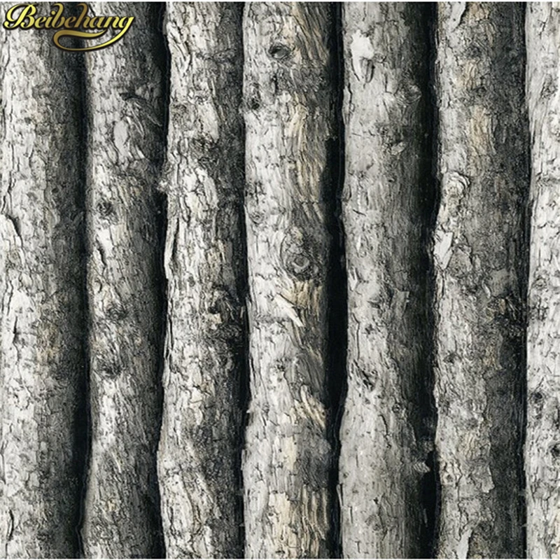 

Wood Textured Vinyl 3D Wallpaper Forest Thick Embossed Tree of Wall paper Roll Home Decor tapete for background wall R302