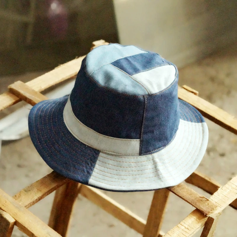 

2019 Vintage Patchwork Cowboy Hat for Men and Women Bucket Hats