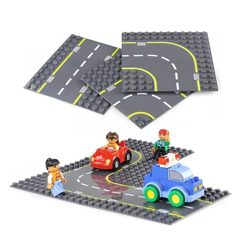 

Big Size Diy Building Blocks Accessories Figure Cars Road Base Plate Compatible with Duploed Toys for Children kids Gift