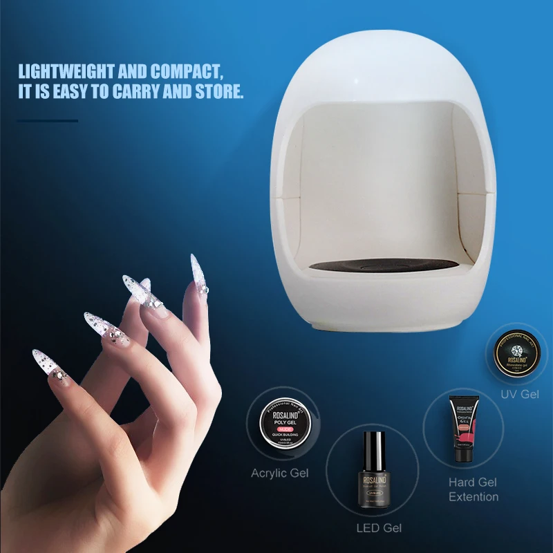 Яичная форма Гель-лак для ногтей сушилка 3 Вт УФ светодиодный сушильный аппарат лампа для ногтей одна лампочка на палец умный датчик гель-светильник для ногтей