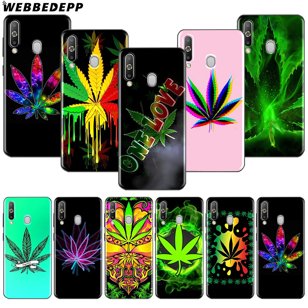 

WEBBEDEPP Weed Leaves Soft TPU Case for Samsung A10 A20 A30 A40 A50 A60 A70 M10 M20 M30