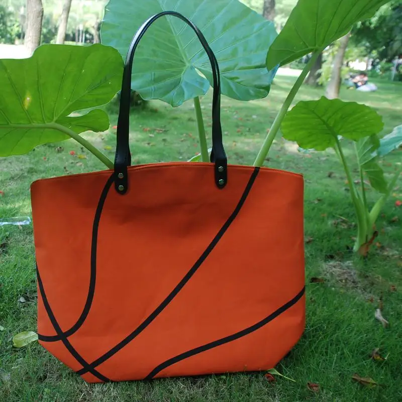 Orange Canvas Tote Whole Blanks Ball Handbag With Pu Handles Orange Canvas Tote Whole Blanks Ball Handbag With Pu Handles Day Purse Team Accessorries Dom106295 In Top Handle Bags From Luggage On