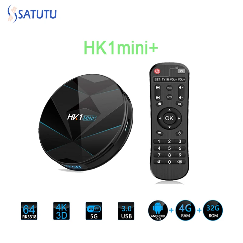 HK1 Mini Smart Tv Box Android 9.0 Set Top Box 4K Mi Tv Boxs 4gb 32gb 64gb Quad Core media player Support IPTV PK HK1 MAX X96MINI