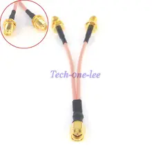 SMA Мужской Тип Y 2 SMA разъем распределительный короткий вывод кабель RG316 Высота каблука 10 см