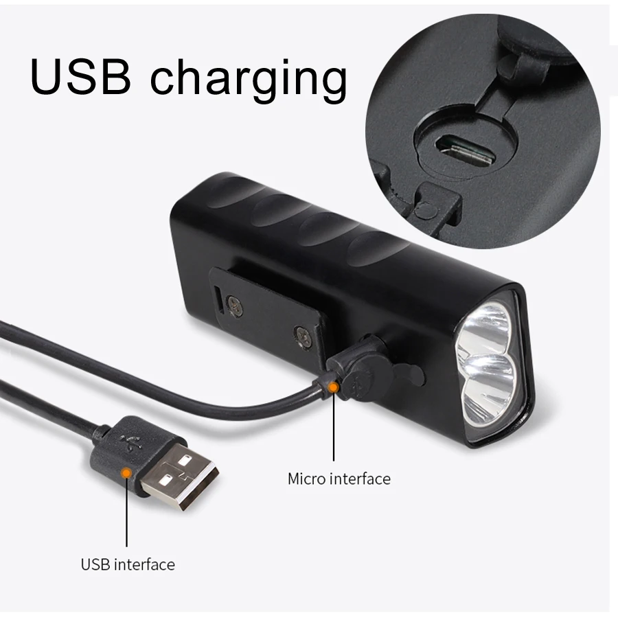 Перезаряжаемые велосипед свет Usb передний велосипедный фонарь 2 XML T6 светодиодная