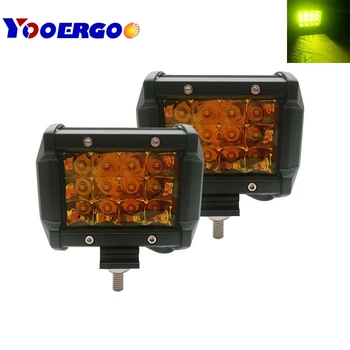 

4 inch36W 3600K Yellow Light Car LED Work Light Bar 12V Fog Light Daytime Running Lamp Day Light Bulb for Moto for Jeep SUV