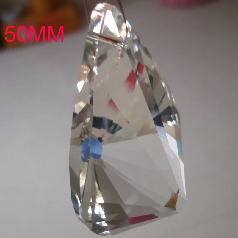 

100pcs/lot 50mm High Quality First Level k9 Ornament Crystal Prism Diy Crystal Curtain Partition Crystal Lamp Pendant