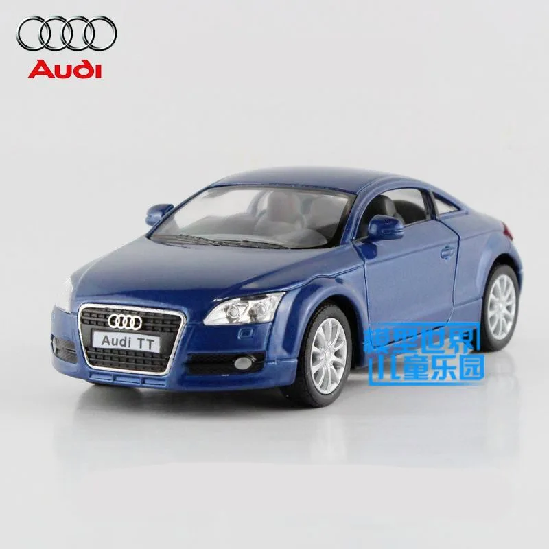 /KiNSMART игрушка/литая под давлением модель/1:32 весы/2008 Audi TT Coupe/Откидная машина/образовательная Коллекция/подарок для детей - Цвет: Синий