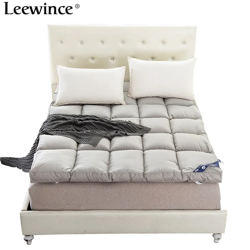 Leewince White Duck Down Goose Feather Filler Bed mattress Cotton