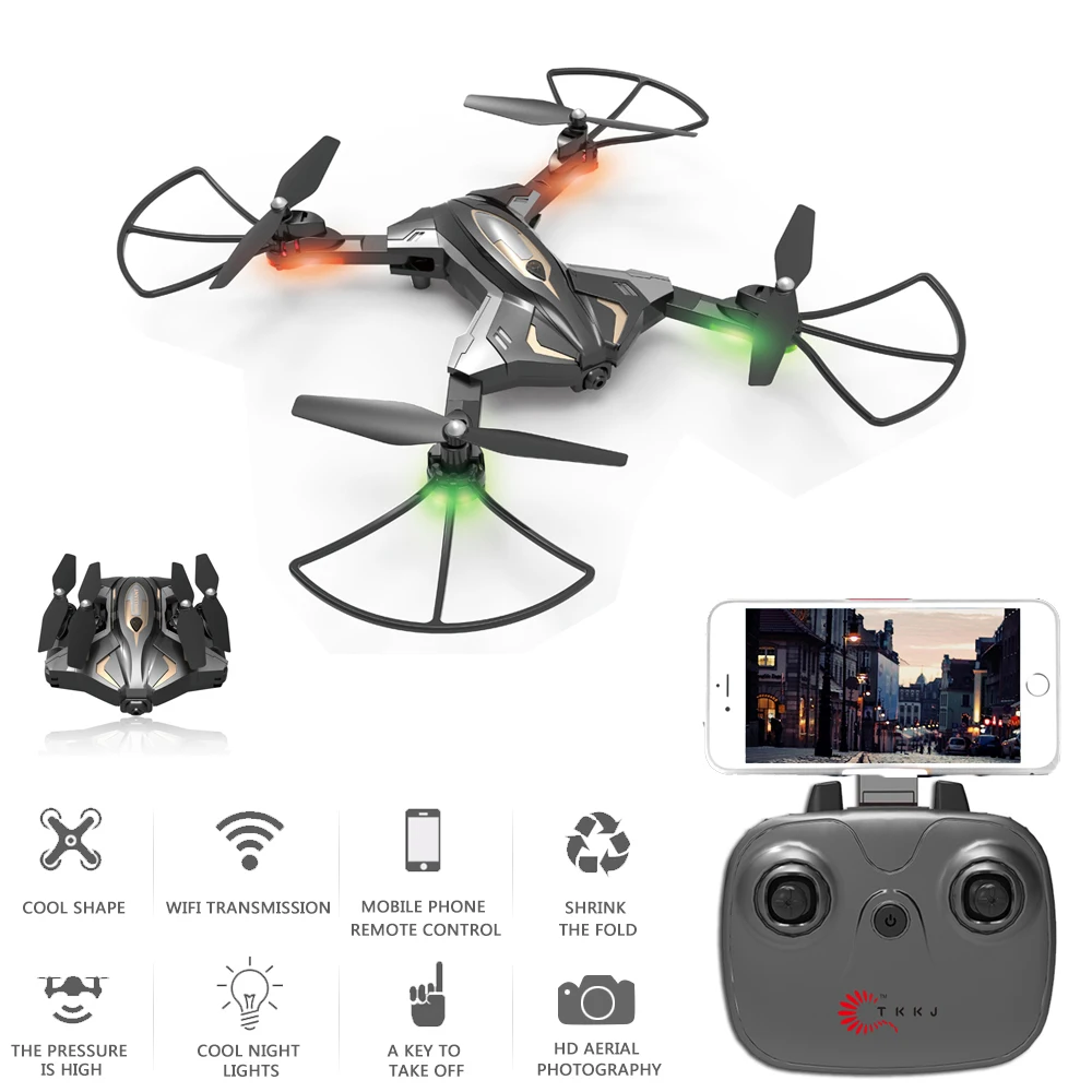 TKKJ L600 Optical Flow Positioning Foldable Mini Rc Selfie Drone with Wifi FPV 0 3MP HD