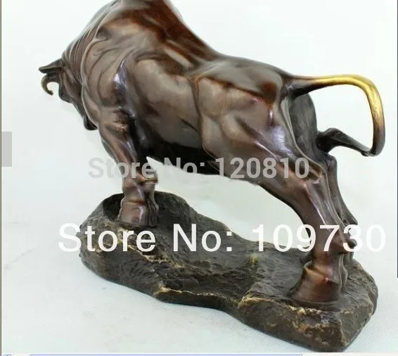 

00129 Chinese handmade bronze bull statue * Pioneering cattle statue