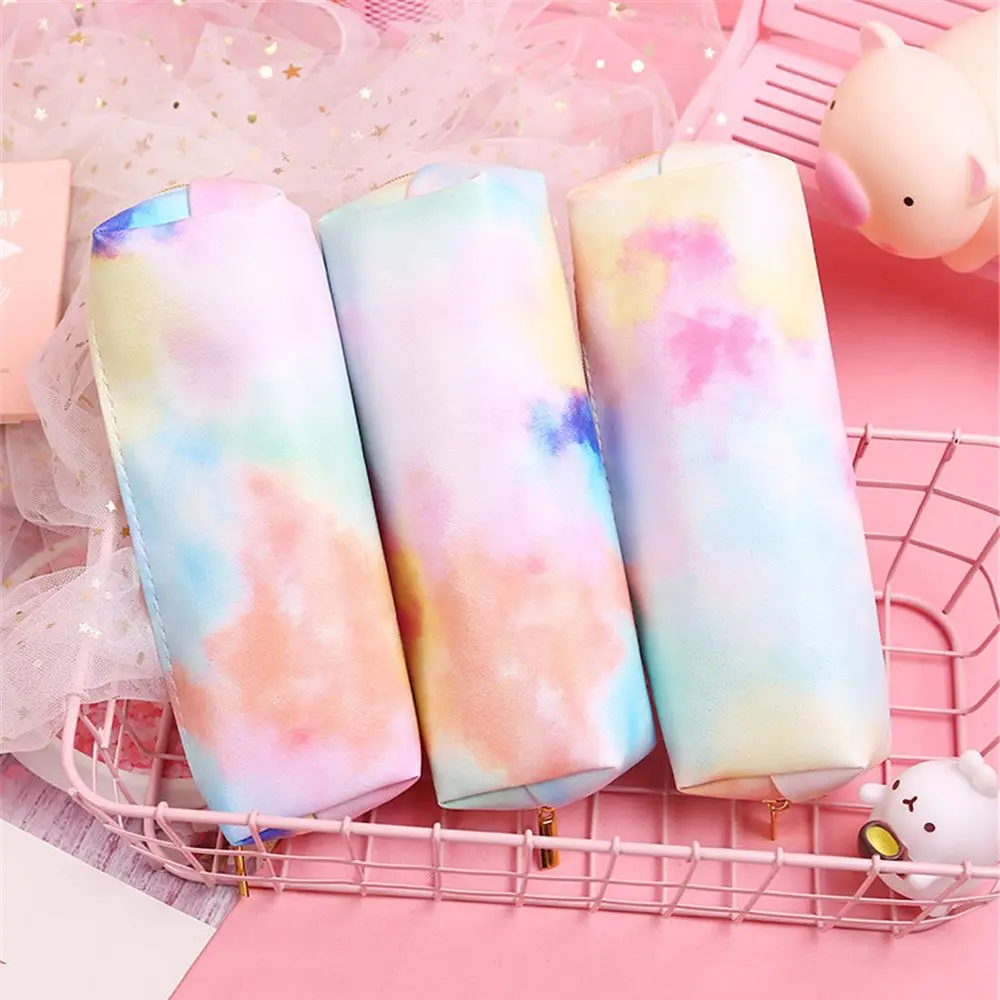 1 шт. цветная розовая сумка для ручки портативная косметичка Kawaii канцелярские