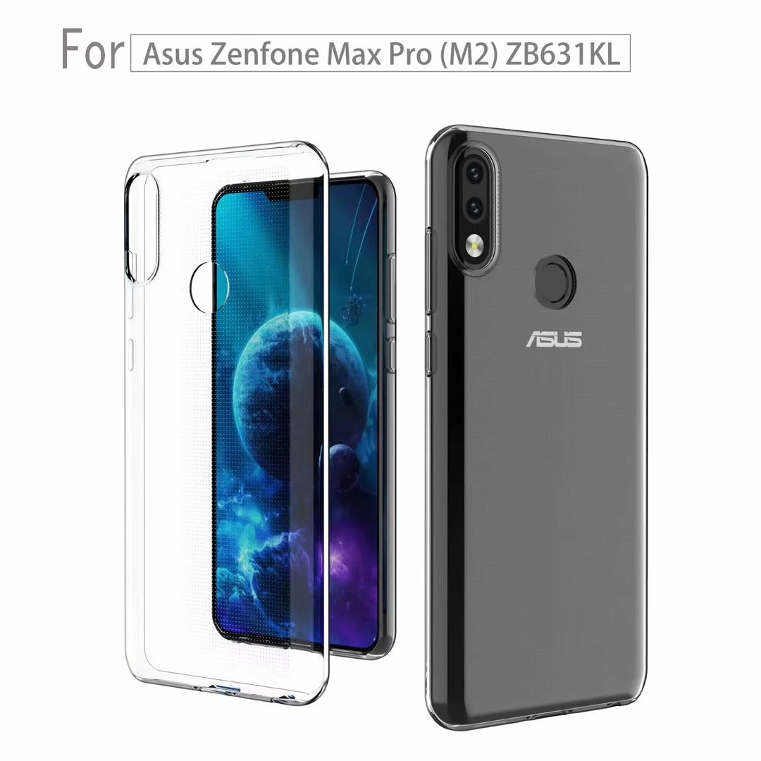 Ультра-тонкий прозрачный силиконовый чехол для Asus Zenfone Max Pro M2 ZB631KL slim silicone Защитная крышка для Asus ZB631KL