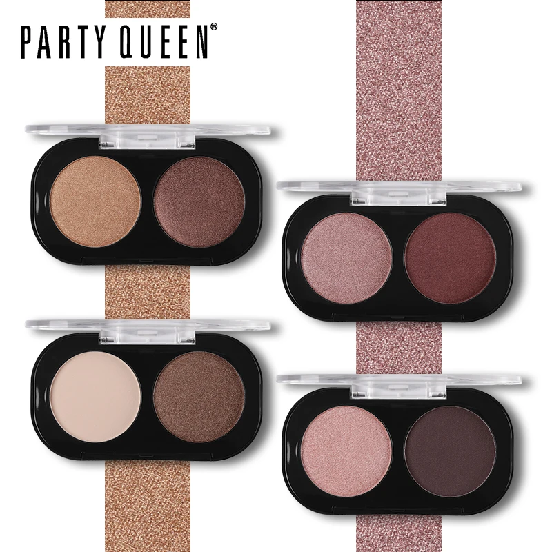 Party Queen Shimmer Matte 2 вида цветов Палитра теней для век Косметика телесный Пигмент Макияж интенсивный блеск цвет земли дымчатые тени для век