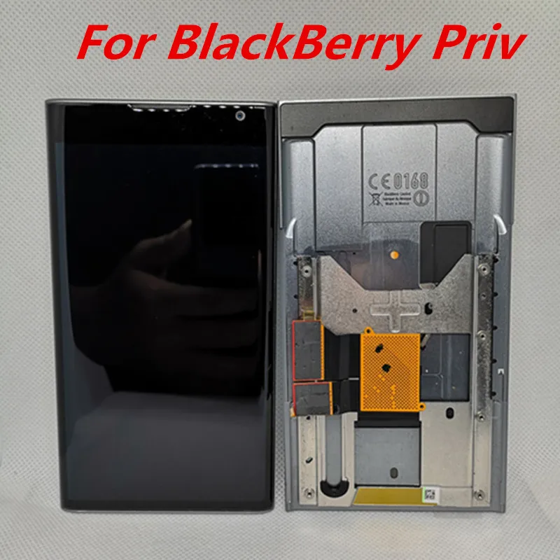 Дешевые б/у оригинальные 5,4 ''lcd для BlackBerry Priv lcd дисплей+ рамка и сенсорный экран Замена с инструментами